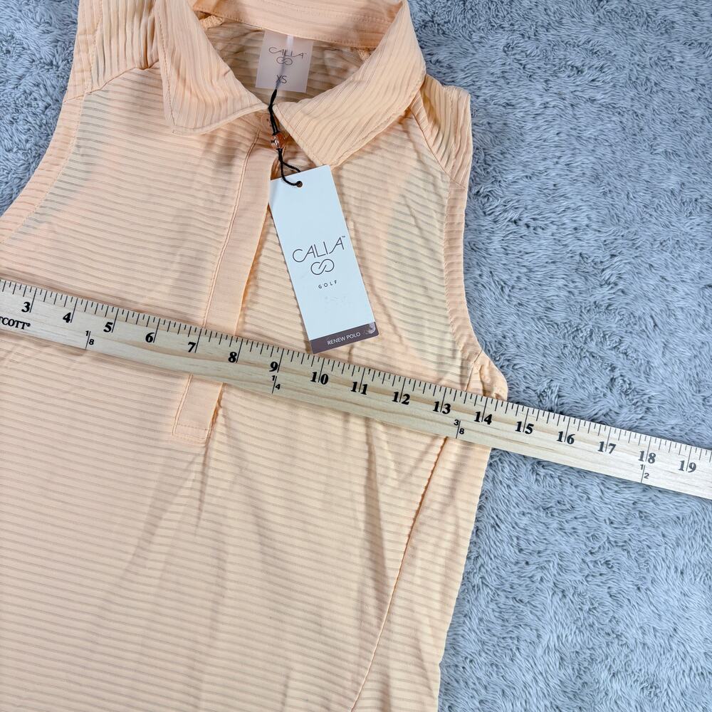 Calia NWT Women's Golf Renew Sleeveless Polo in Peach Sherbert Size XS - Picture 5 of 7